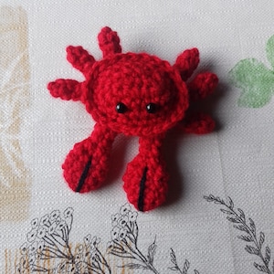 crochet crab amigurumi crab soft toy aquarium filling aquatic animal