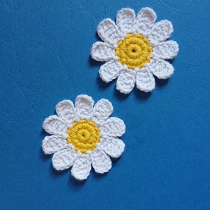crochet flower set 2/4/6 crocheted applique cotton flowers image 1