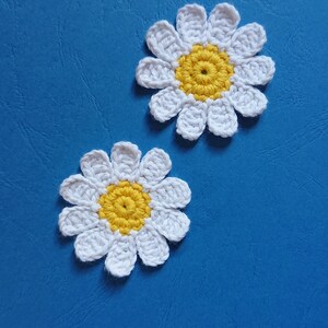 crochet flower set 2/4/6 crocheted applique cotton flowers image 2