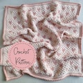 Crochet pattern Granny heart baby blanket product logo