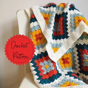 Crochet blanket pattern: four corners blanket, corner-to-corner crochet, crochet blanket crochet pattern, C2C crochet pattern