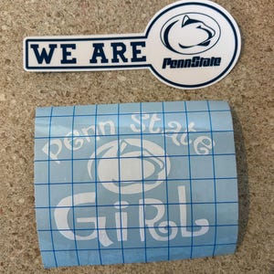 Penn State Sticker and Penn State Girl window decal.