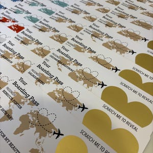 Personalised Scratch Reveal Boarding Pass, Scratch Reveal For Surprise Holiday, Surprise Holiday Destination Ticket, Holiday Ticket image 6