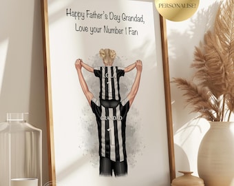 Gift For Grandad, Grandad and Grandson Print, Grandad Birthday Gift, Fathers Day Present For Grandad, Gift For Him.Grandad and Granddaughter