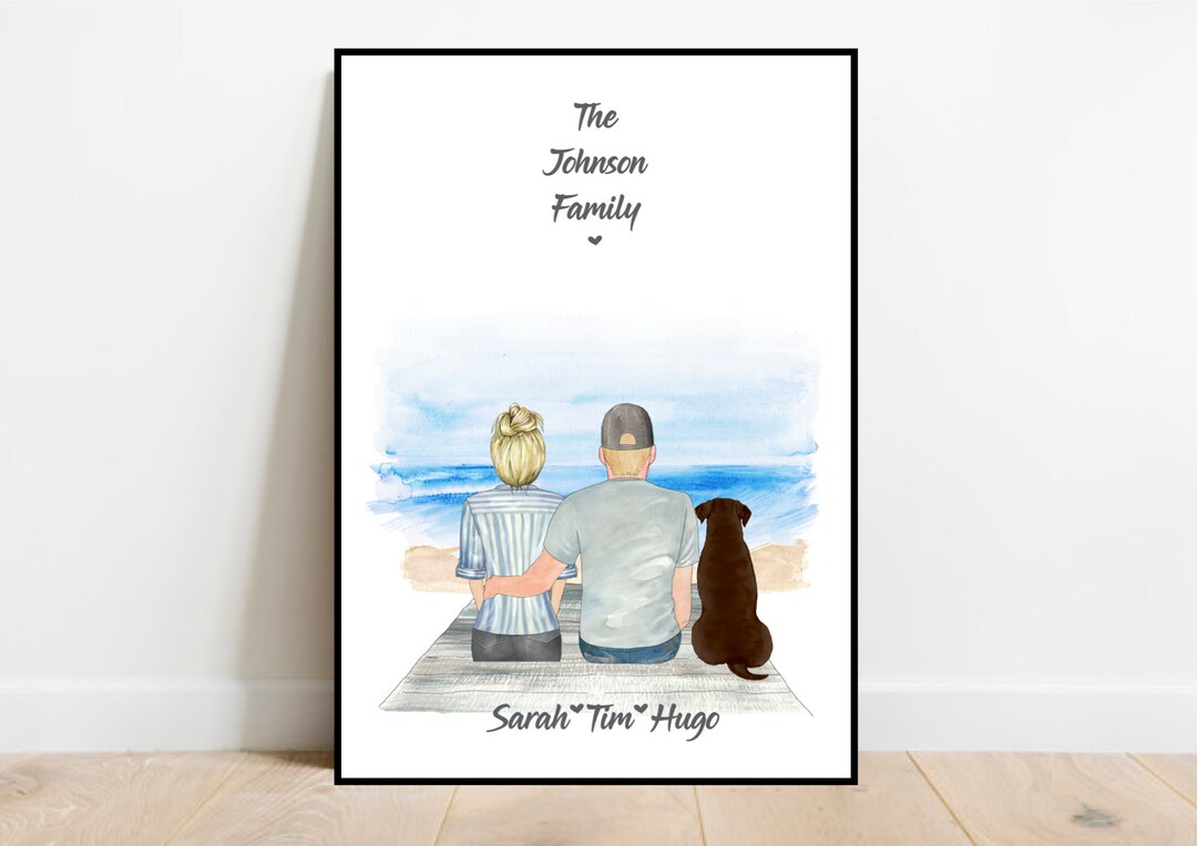 Couples Custom Print, Anniversary Print, Wedding Gift, Engagement, Pets ...