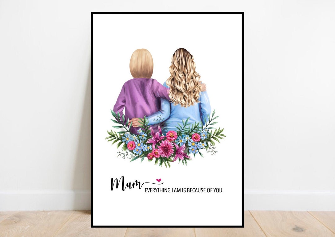 Mothers Day Personalised Print Gift for Mom Best Mum - Etsy UK