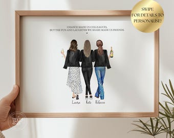 Personalised Colleague Gift, Work Colleague Print, Co-Worker Print, Work Bestie Custom Print, Leaving Gift, Retirement, New Job Gift
