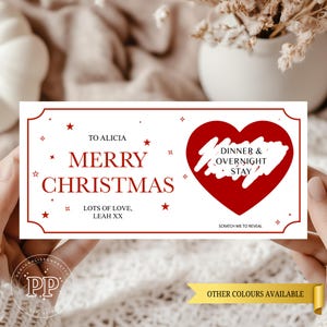 Tarjeta de Navidad para rascar y revelar, tarjeta personalizada para rascar hecha a medida para revelar un regalo sorpresa, vale de Navidad de lujo, regalo de Navidad