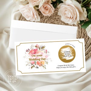 Cadeau de mariage à gratter, Cadeau pour les jeunes mariés, Je viens de vous marier, Surprise des Fêtes, Carte-cadeau en argent, Ticket expérience, Carte-cadeau de mariage