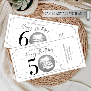 Carte à gratter pour 50e anniversaire, carte à gratter pour révéler les fêtes, carte à gratter carte d'embarquement, carte à gratter pour révéler, carte à gratter personnalisée, idée cadeau