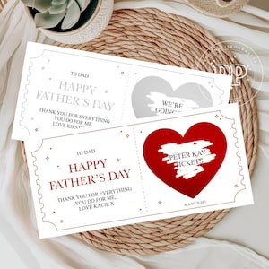 Carte à gratter fête des pères, cadeau pour papa, bon à gratter surprise pour révéler, cadeau pour papa, grand-père, beau-père, grand-père, cadeau expérience