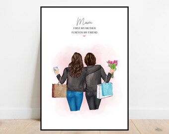 Gepersonaliseerde Moederdag Print, Moederdag cadeau, Moeders verjaardag, Grootouder print, Beste Moeder, Moeder cadeau, Beste Moeder, Moeder Dag Poster