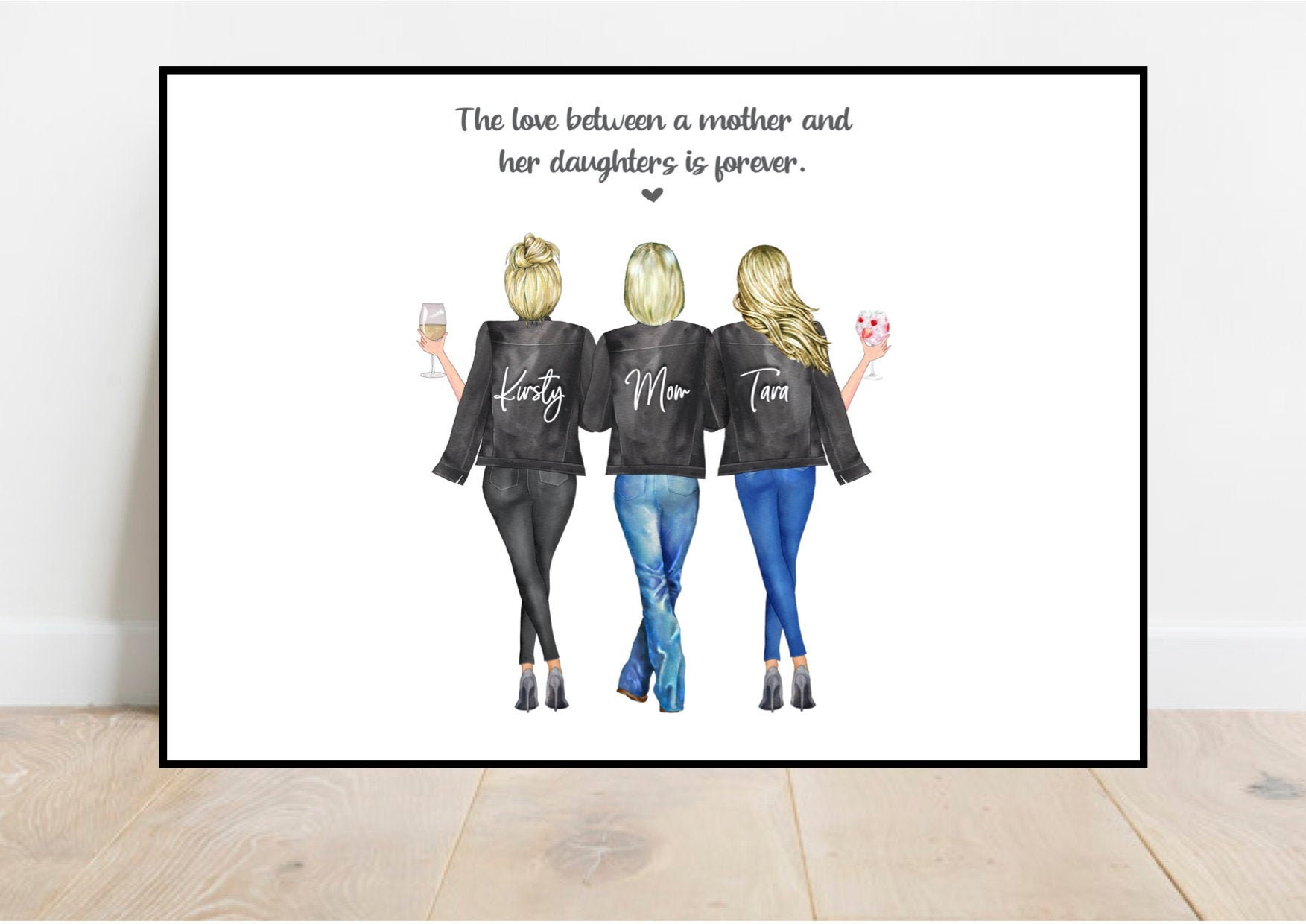 Mother and Daughter Print Gift for Mom Birthday Gift Best Etsy UK