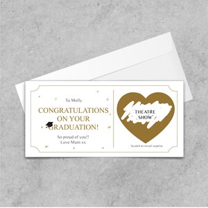Bon de remise des diplômes personnalisé Scratch Reveal, Scratch Reveal pour cadeau surprise, Fier de vous, cadeau de remise des diplômes, Remise des diplômes 2024