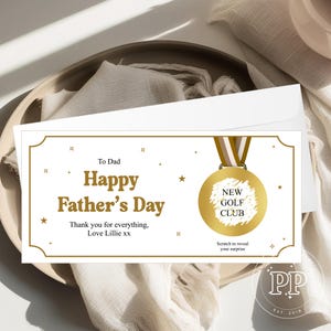 Cadeau personnalisé à gratter pour la fête des pères, cadeau pour papa, grand-père, beau-père, meilleur papa, première fête des pères, ticket à gratter, surprise pour papa