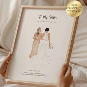 Gift For Sister On Her Wedding Day, Personalised Gift For Sister, Bride Gift From Sister, Bride To Be Gift, To My Sister On Your Wedding Day