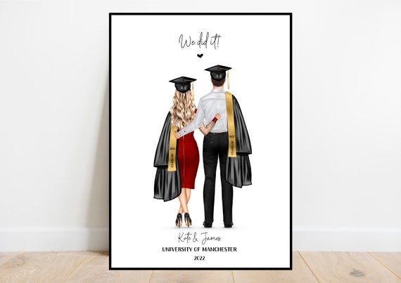 Personalised Friends Graduation Print Custom Graduation - Etsy UK