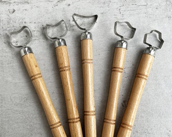 Set of 5 Clay Handle Making Tools for Pottery, Ceramics, and Clay