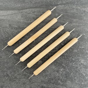 Outils De Sculpture Argile Polymère - 4 Pièces Double Face, 8 Billes Métal (0,4 à 1,8 Cm) - Poignée Caoutchouc