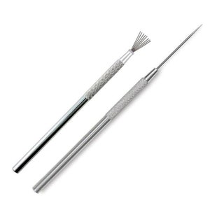 Set of 2 - Wire Texture Brush and Needle Tool for Pottery and Clay