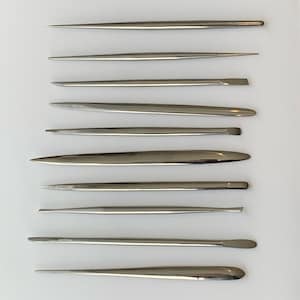 Conjunto de 10 ferramentas de escultura em metal de alta qualidade para projetos de cerâmica e argila