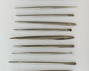 Set of 10 High Quality Metal Sculpting Tools for Pottery, Ceramics, and Clay Projects