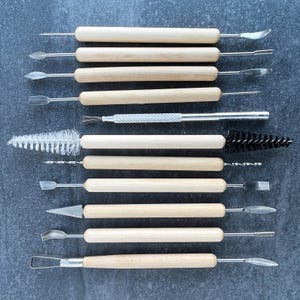 Set of 19 Pottery Tools Starter Kit. Sculpting and Shaping Tools for Pottery, Ceramics, and Clay. image 10