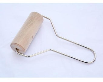 Wood Clay Rolling Pin (3.4" / 8.7 cm) - Roller for Pottery, Ceramics, and Clay Projects.