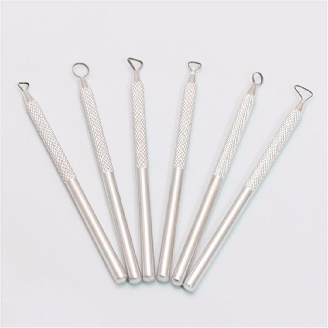 Set of 6 Aluminum Pottery Ribbon Tools. Loop Trimming Tools for Working ...