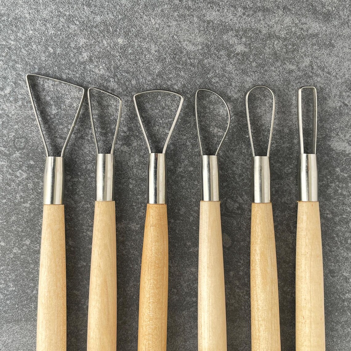 Set of 6 Wood Loop Trimming Tools With Stainless Steel Flat Wire for ...