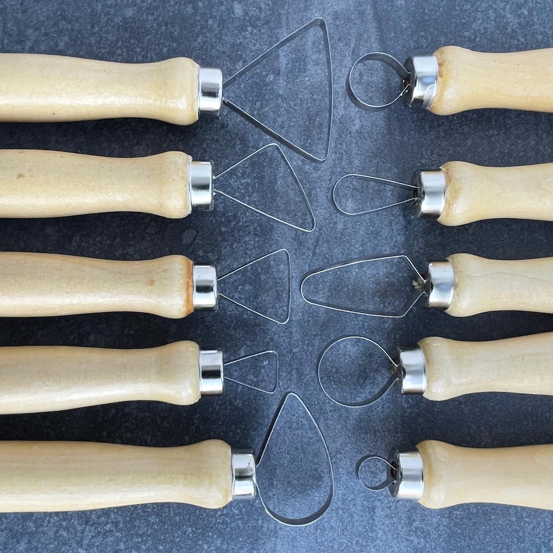 Set of 10 Wood Loop Tools With Stainless Steel Flat Wire. Trimming ...