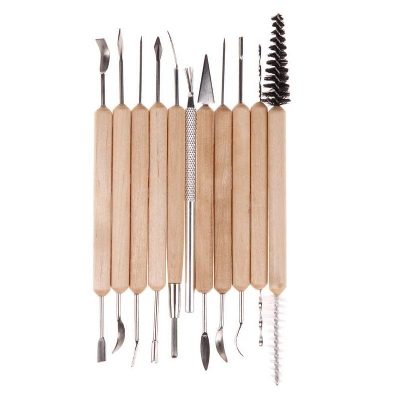 Set of 11 Sculpting Tools for Pottery, Clay, Ceramics, and Polymer Clay
