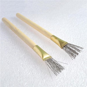 Set of 2 Thick/Thin Wire Texture Brushes for Pottery and Clay