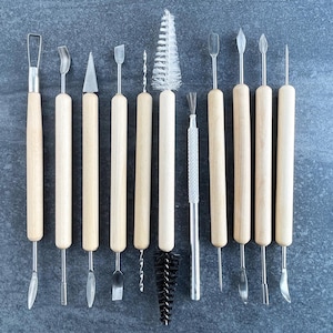 Set of 19 Pottery Tools Starter Kit. Sculpting and Shaping Tools for Pottery, Ceramics, and Clay. image 5
