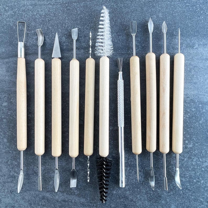 Set of 19 Pottery Tools Starter Kit. Sculpting and Shaping Tools for Pottery, Ceramics, and Clay. image 5