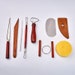 Set of 9 Pottery Tools Starter Kit. Tool Set for Working with Pottery, Ceramics, and Clay. Beginner Pottery Set. 