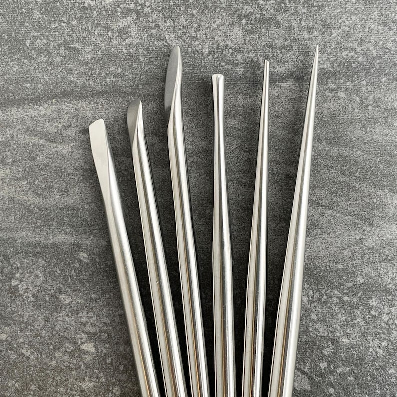 Set of 10 High Quality Metal Sculpting Tools for Pottery, Ceramics, and Clay Projects image 5