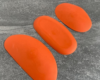 3er Set Silikon Rippen Werkzeuge für Keramik und Töpferei. Starke und semi-flexible Werkzeuge zum Glätten von Ton.