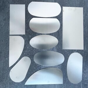 Set of 10 Stainless Steel Pottery Ribs (Set A). Rib Tools for Pottery, Ceramics, and Clay. image 1