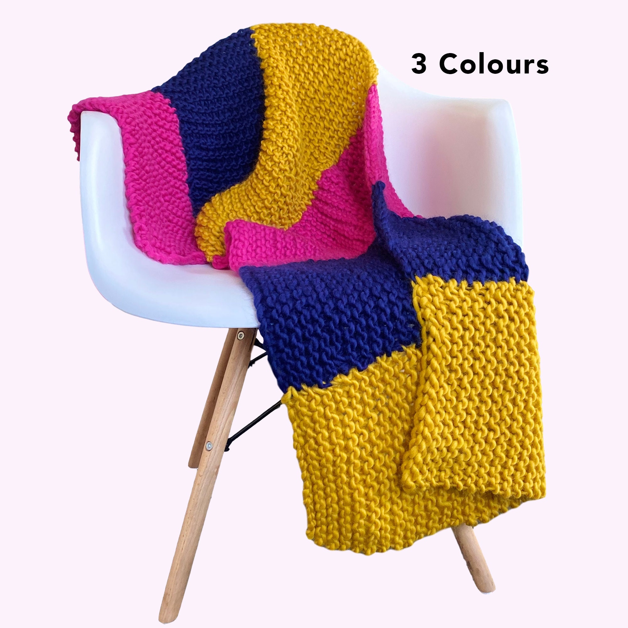 Beginner Blanket Knitting Kit Nicole Blanket Knitting Kit Etsy UK