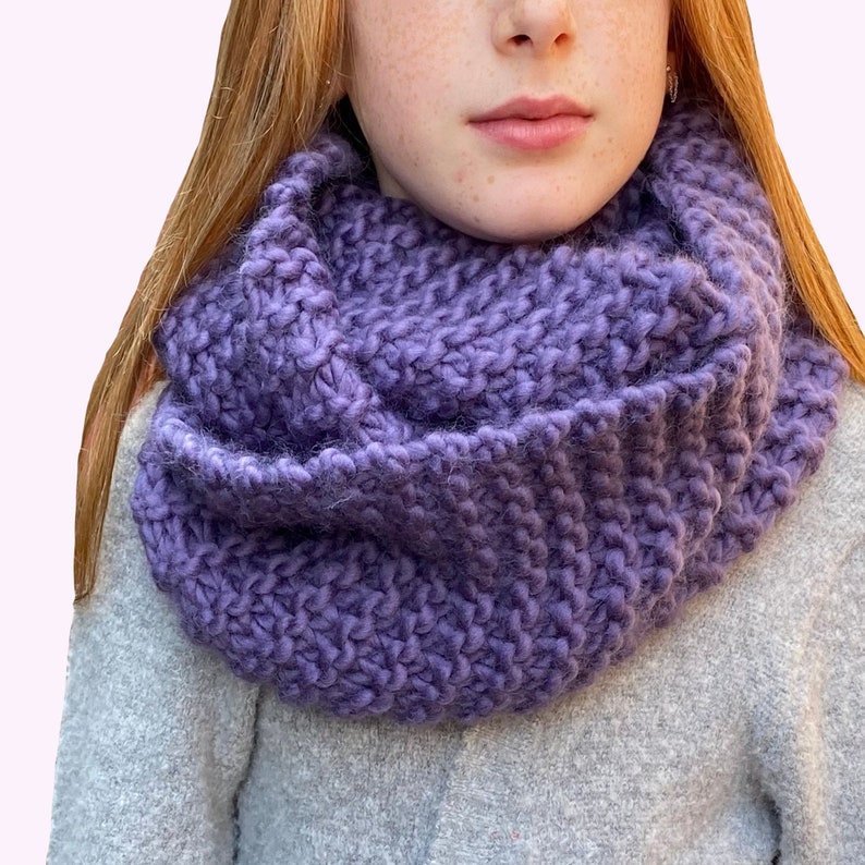 Beginner Snood Knitting Kit Wisteria Snood Knitting Kit Etsy