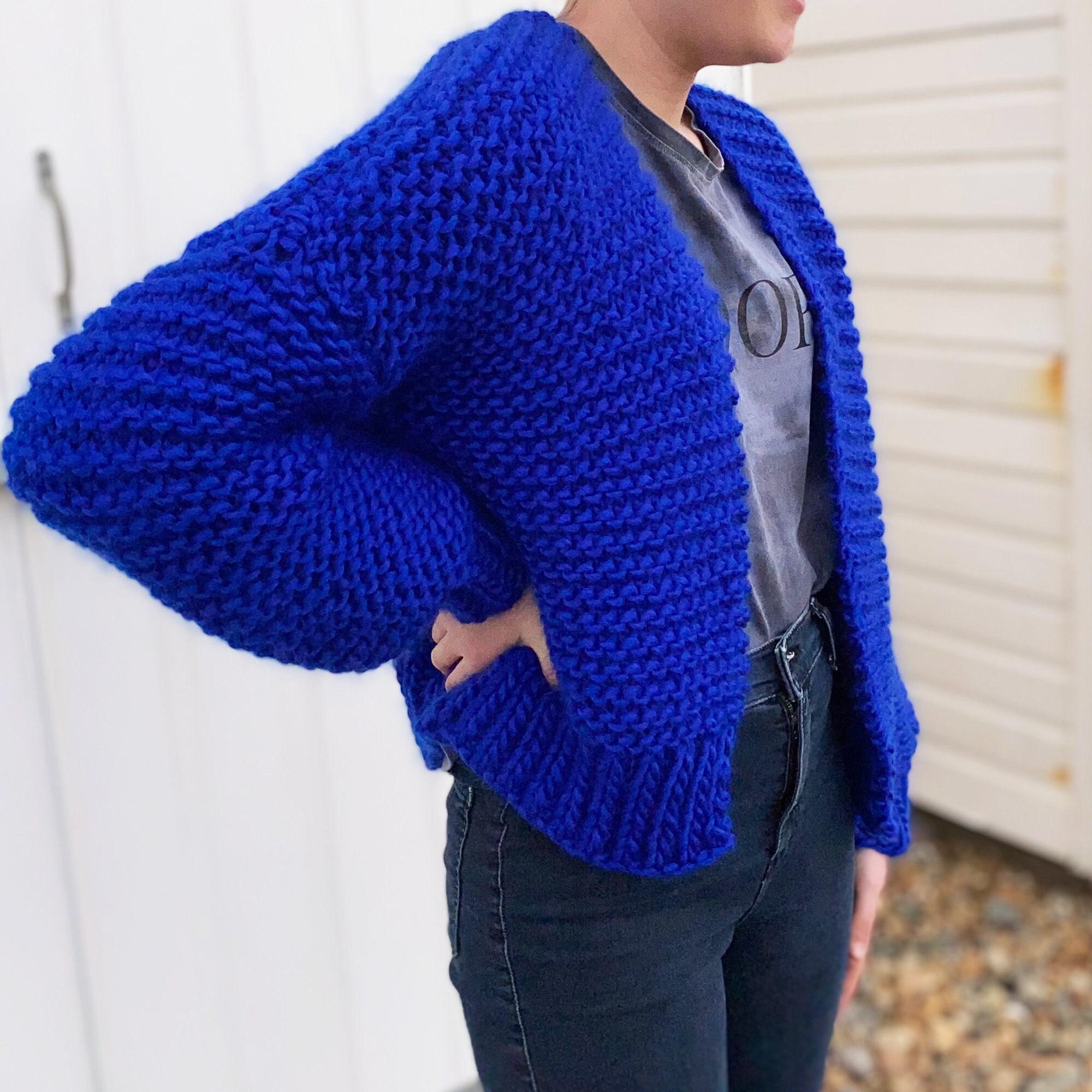 Easy Cardigan Knitting Kit Cropped Cardigan Knitting Kit Etsy UK