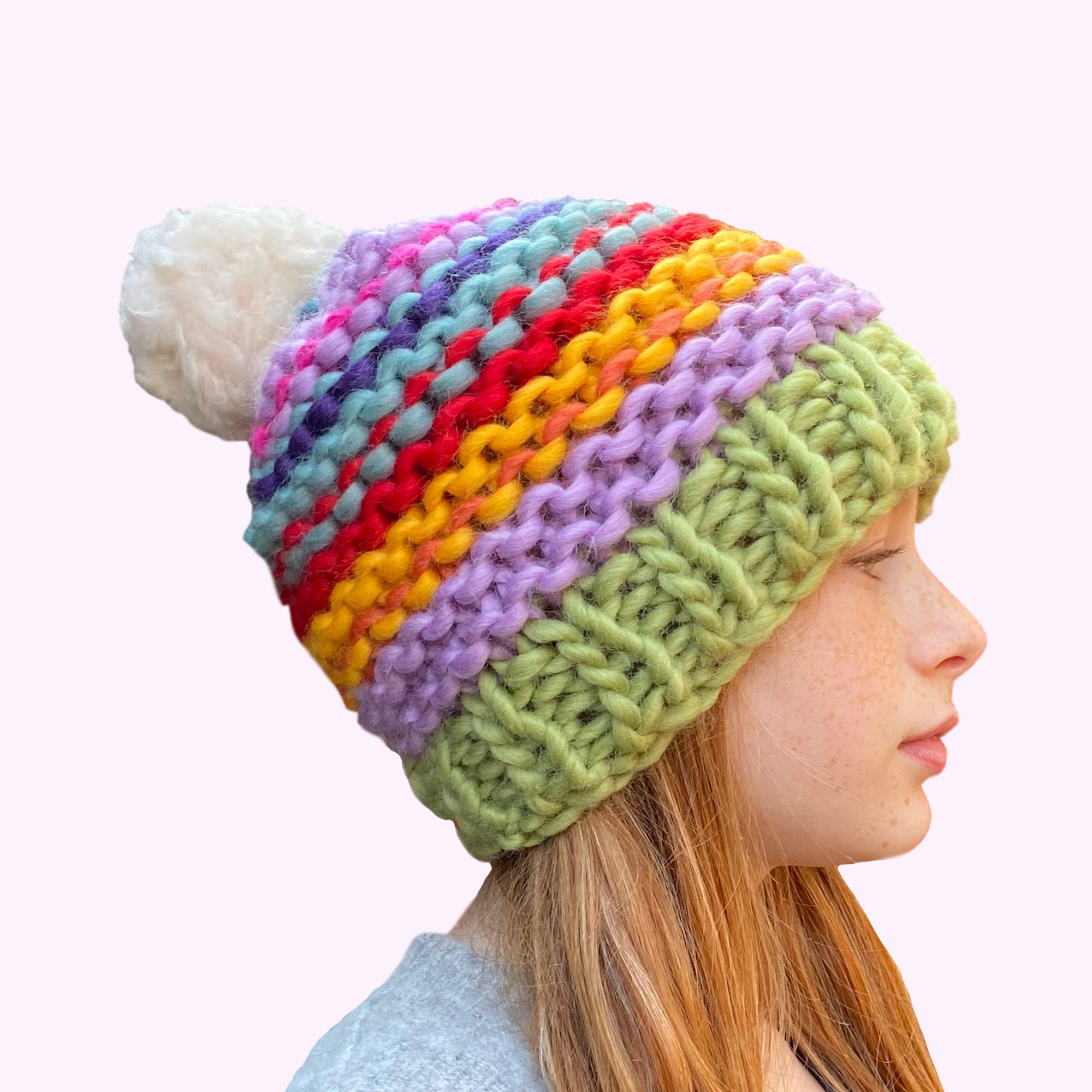 Easy Hat Knitting kit Odd Balls Hat Knitting Kit Child and Etsy
