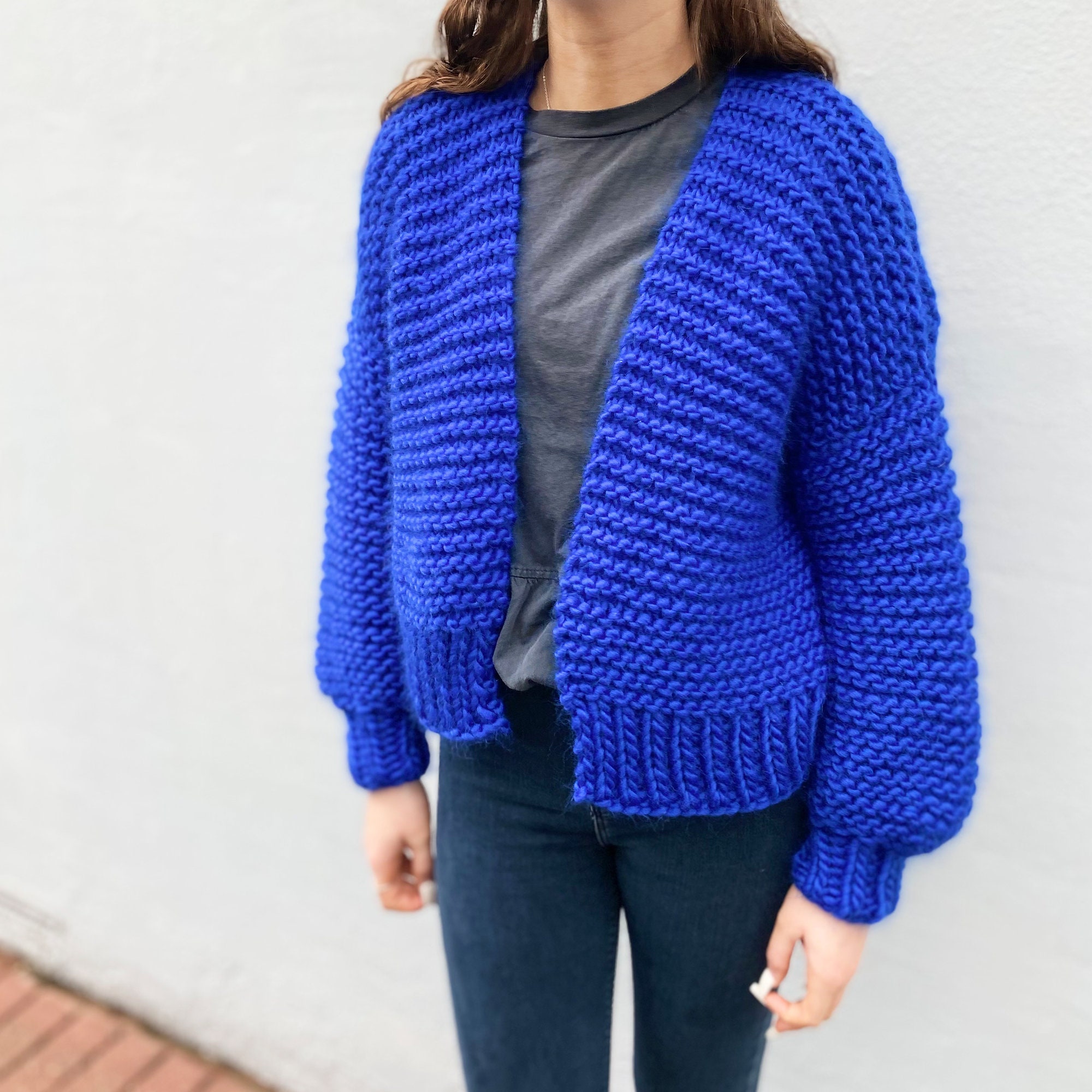 Easy Cardigan Knitting Kit Cropped Cardigan Knitting Kit Etsy UK