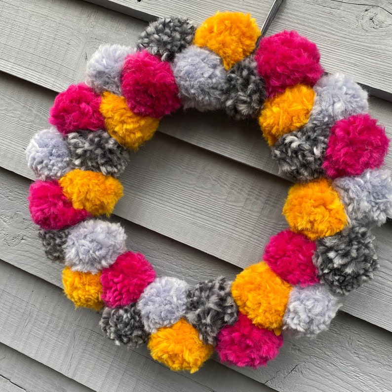 Pom Wreath Kit Make Your Own Pom Pom Wreath Pom Maker Etsy UK