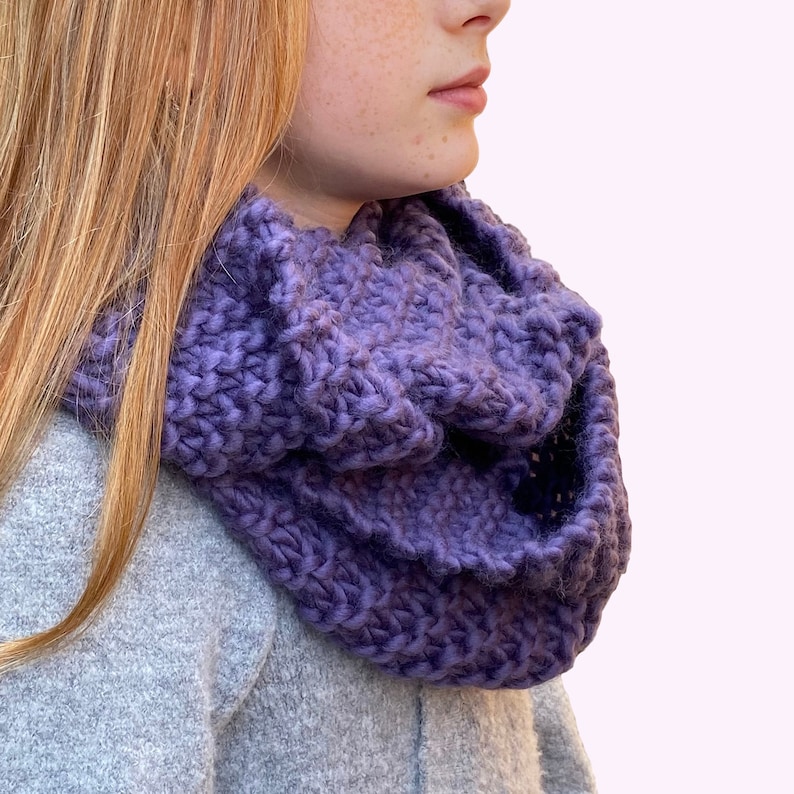 Beginner Snood Knitting Kit Wisteria Snood Knitting Kit Etsy