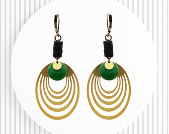 enamelled sequins comes in several colors Jane 04 earrings in recycled air chamber upcycling