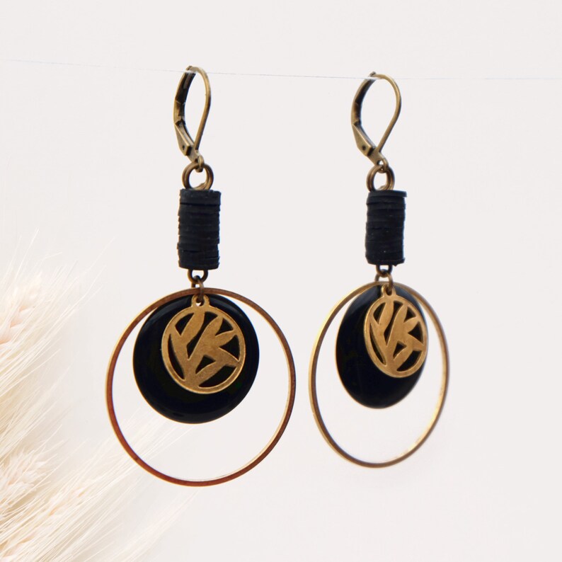 enamelled sequins comes in several colors Jane 04 earrings in recycled air chamber upcycling