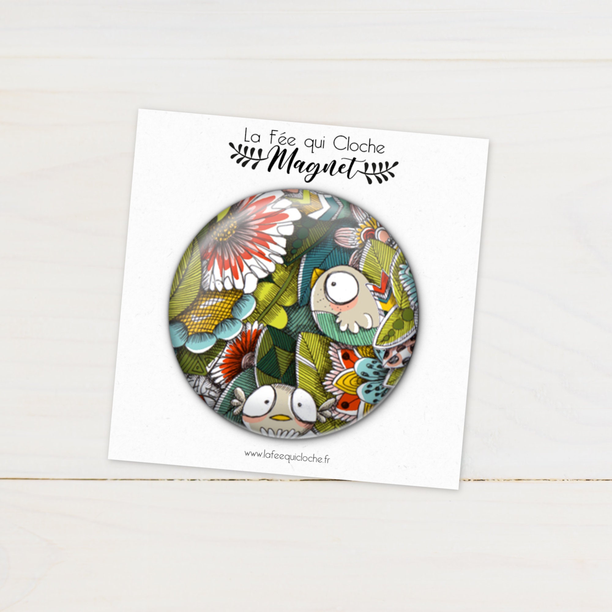 Magnet Oiseaux et Fleurs