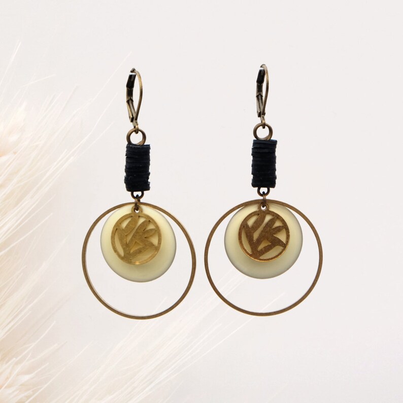 enamelled sequins comes in several colors Jane 04 earrings in recycled air chamber upcycling